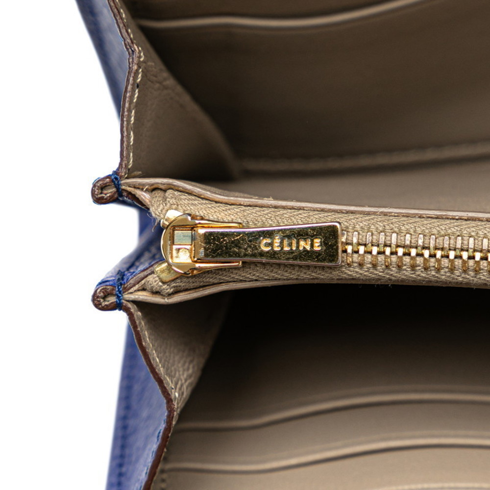 Celine Large Flap Multi-Function Long Wallet Blue… - image 6